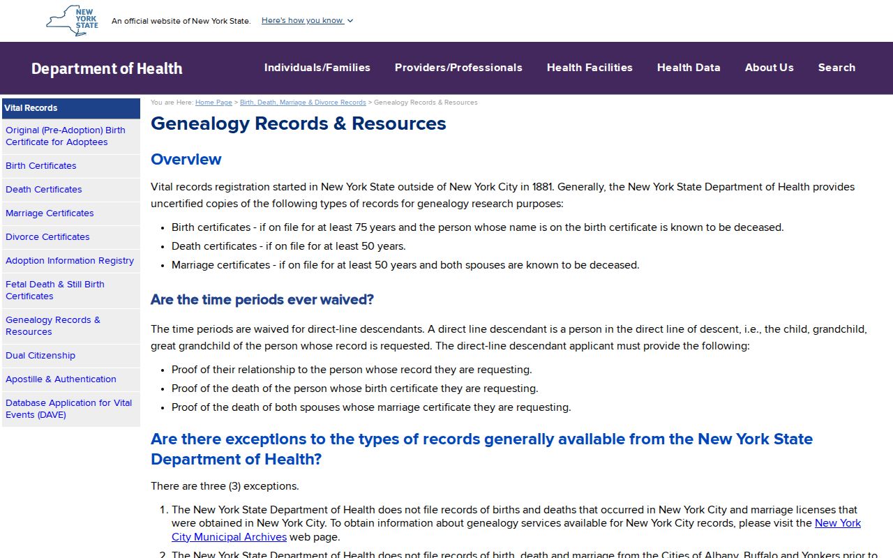 Albany residents directory New York vital records genealogy service
